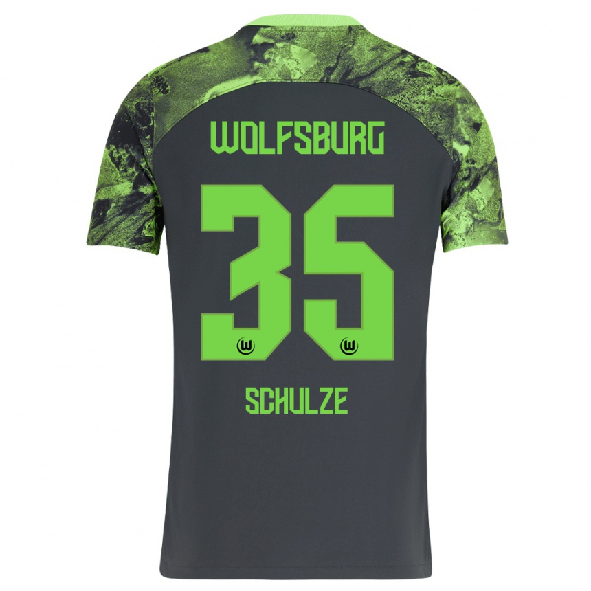 Niño Fútbol Camiseta Philipp Schulze #35 Gris Oscuro 2ª Equipación 2023/24 México