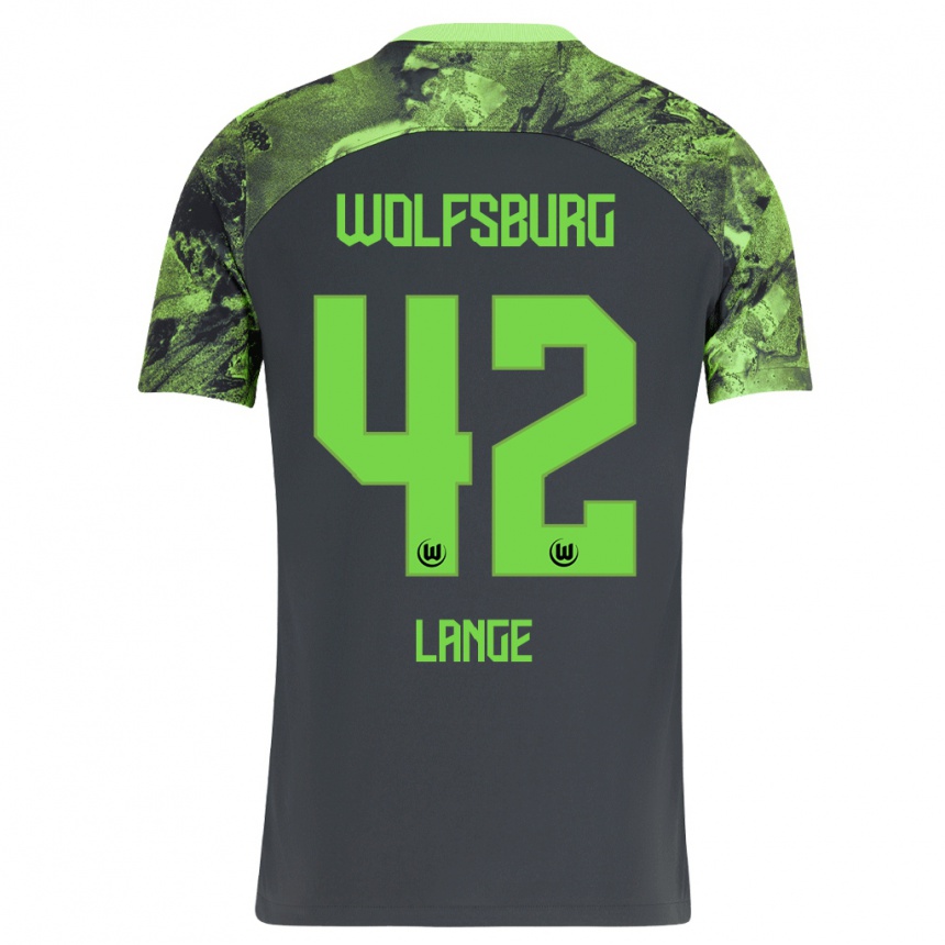 Niño Fútbol Camiseta Felix Lange #42 Gris Oscuro 2ª Equipación 2023/24 México