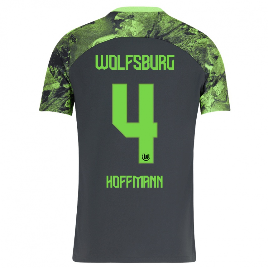 Niño Fútbol Camiseta Nils Hoffmann #4 Gris Oscuro 2ª Equipación 2023/24 México