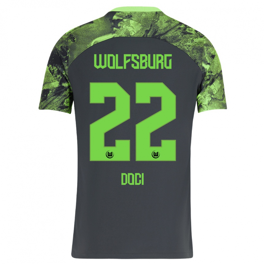 Niño Fútbol Camiseta Adrian Doci #22 Gris Oscuro 2ª Equipación 2023/24 México