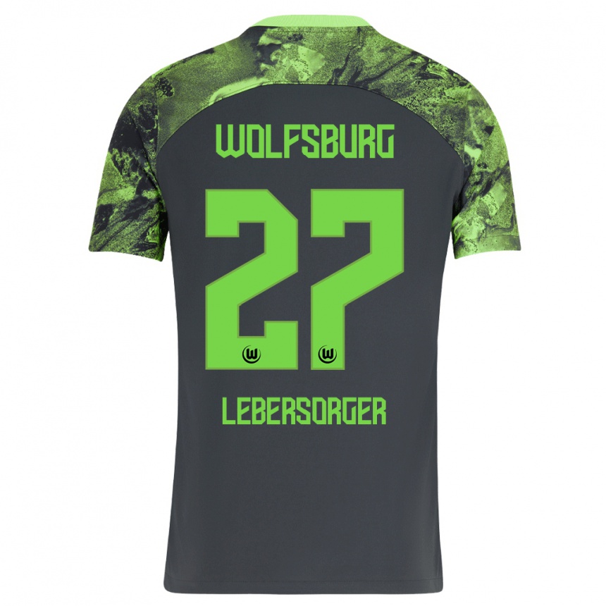 Niño Fútbol Camiseta Kevin Lebersorger #27 Gris Oscuro 2ª Equipación 2023/24 México