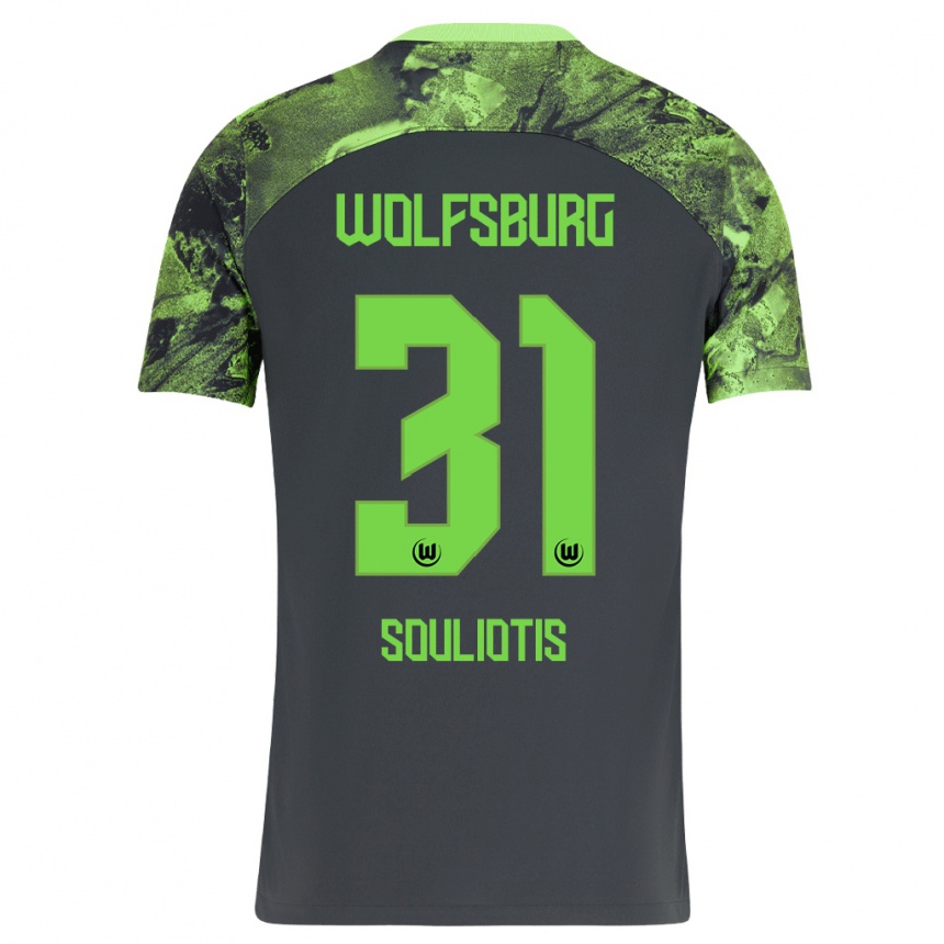 Niño Fútbol Camiseta Spyridon Souliotis #31 Gris Oscuro 2ª Equipación 2023/24 México