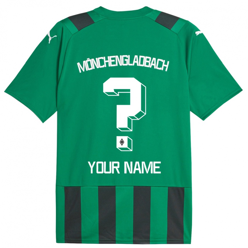 Niño Fútbol Camiseta Su Nombre #0 Verde Negro 2ª Equipación 2023/24 México