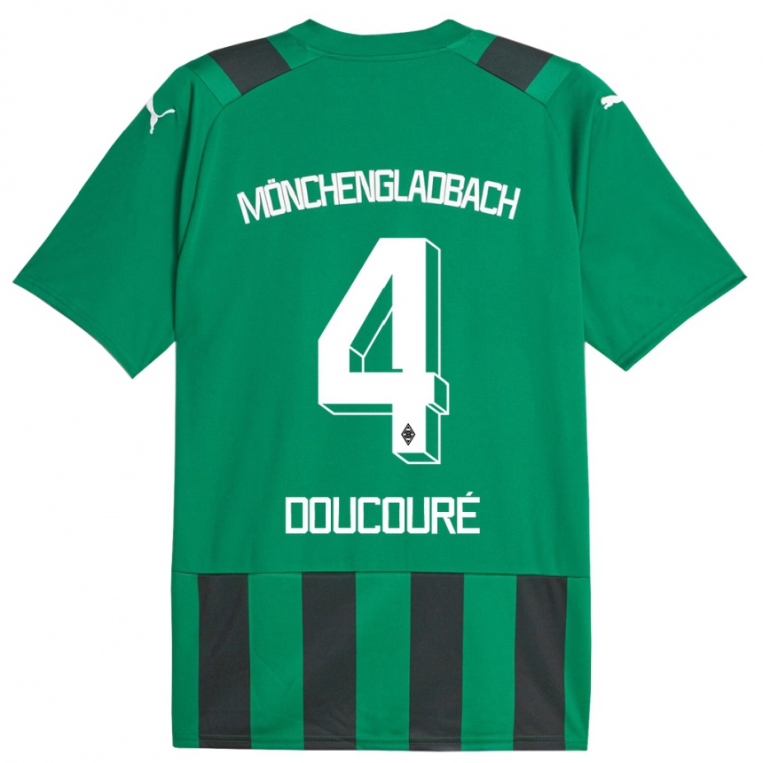 Niño Fútbol Camiseta Mamadou Doucouré #4 Verde Negro 2ª Equipación 2023/24 México