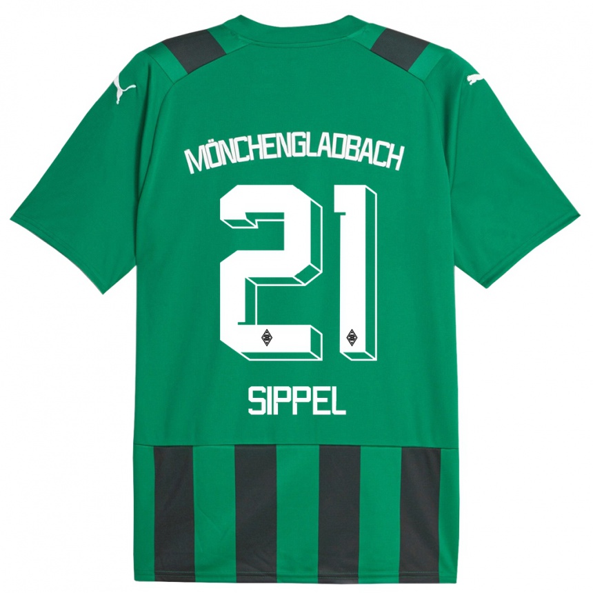 Niño Fútbol Camiseta Tobias Sippel #21 Verde Negro 2ª Equipación 2023/24 México