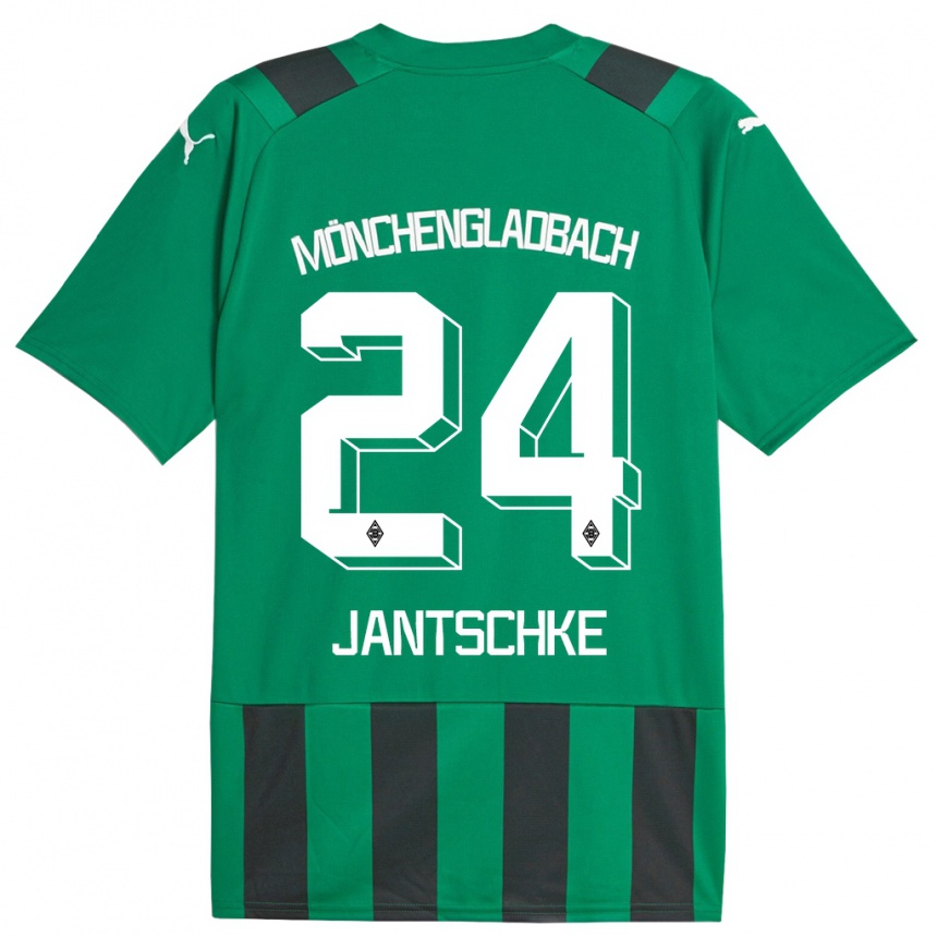 Niño Fútbol Camiseta Tony Jantschke #24 Verde Negro 2ª Equipación 2023/24 México