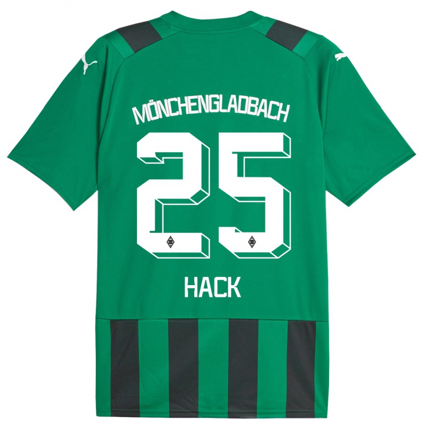 Niño Fútbol Camiseta Robin Hack #25 Verde Negro 2ª Equipación 2023/24 México