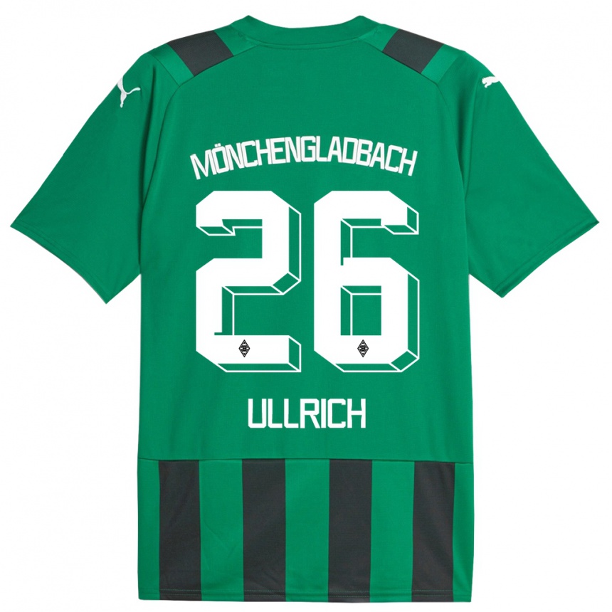 Niño Fútbol Camiseta Lukas Ullrich #26 Verde Negro 2ª Equipación 2023/24 México