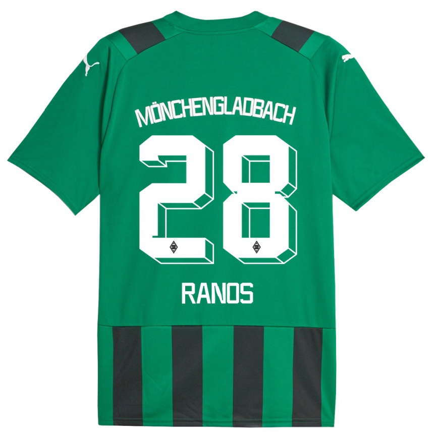 Niño Fútbol Camiseta Grant-Leon Ranos #28 Verde Negro 2ª Equipación 2023/24 México