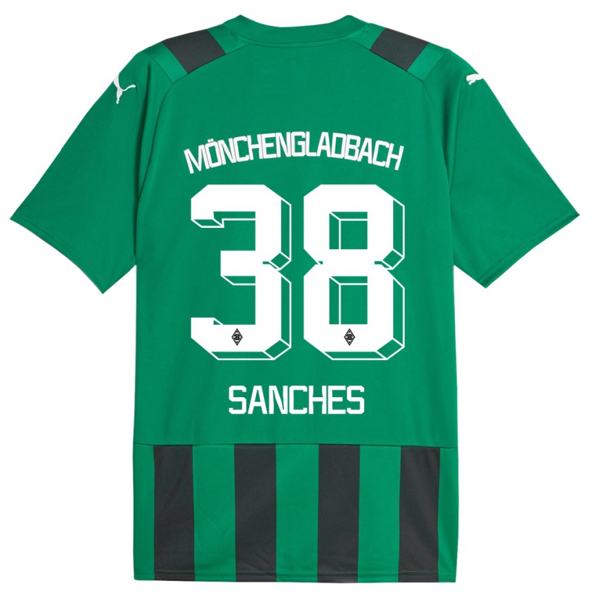 Niño Fútbol Camiseta Yvandro Borges Sanches #38 Verde Negro 2ª Equipación 2023/24 México