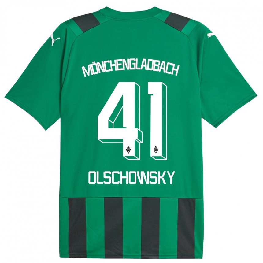 Niño Fútbol Camiseta Jan Olschowsky #41 Verde Negro 2ª Equipación 2023/24 México