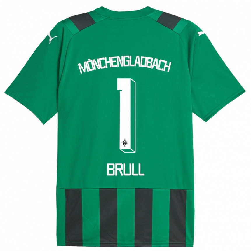 Niño Fútbol Camiseta Maximilian Brüll #1 Verde Negro 2ª Equipación 2023/24 México