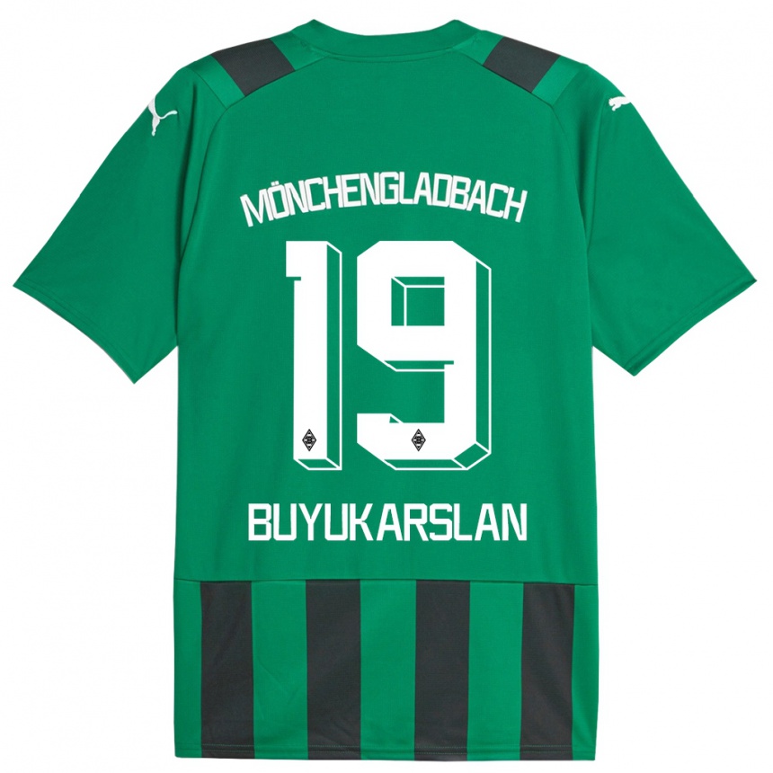 Niño Fútbol Camiseta Oguzcan Büyükarslan #19 Verde Negro 2ª Equipación 2023/24 México