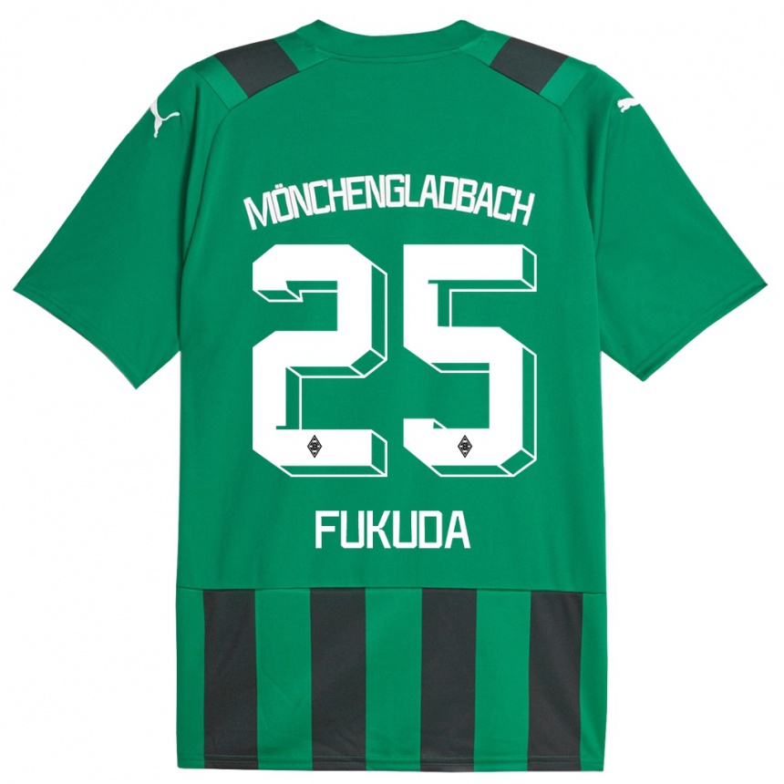 Niño Fútbol Camiseta Shio Fukuda #25 Verde Negro 2ª Equipación 2023/24 México