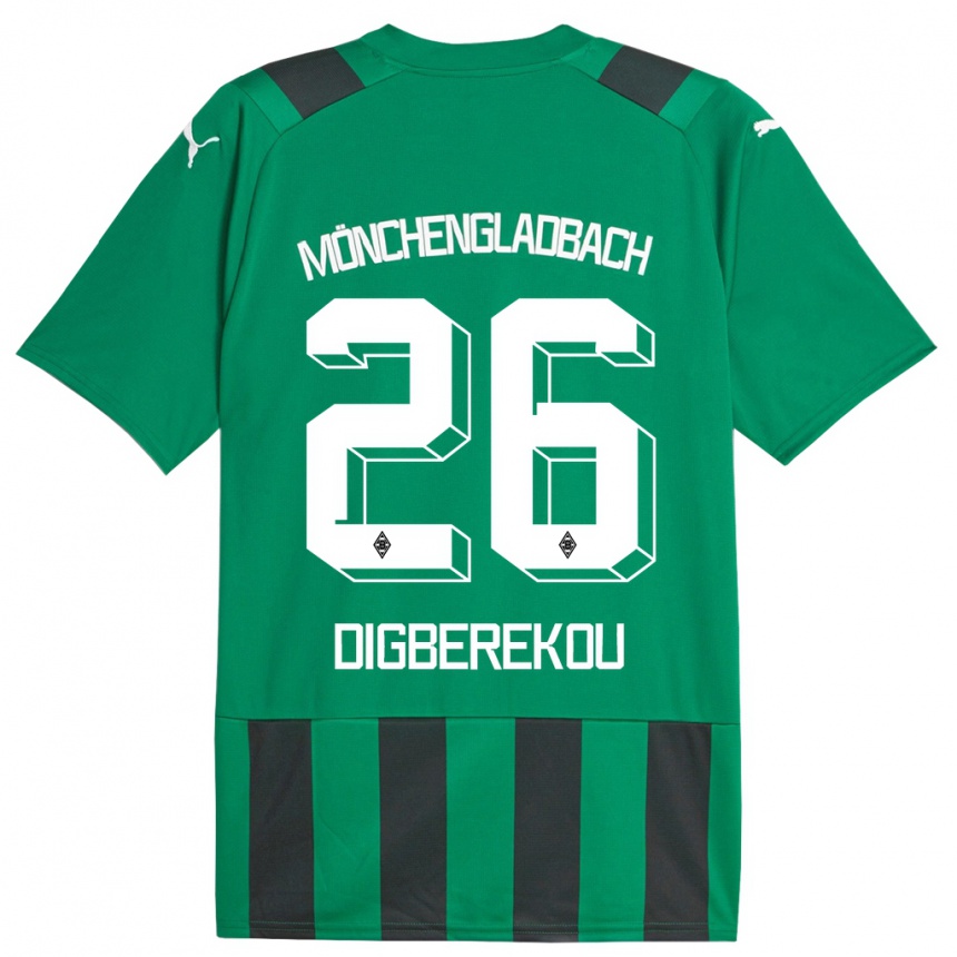 Niño Fútbol Camiseta Ibrahim Digberekou #26 Verde Negro 2ª Equipación 2023/24 México