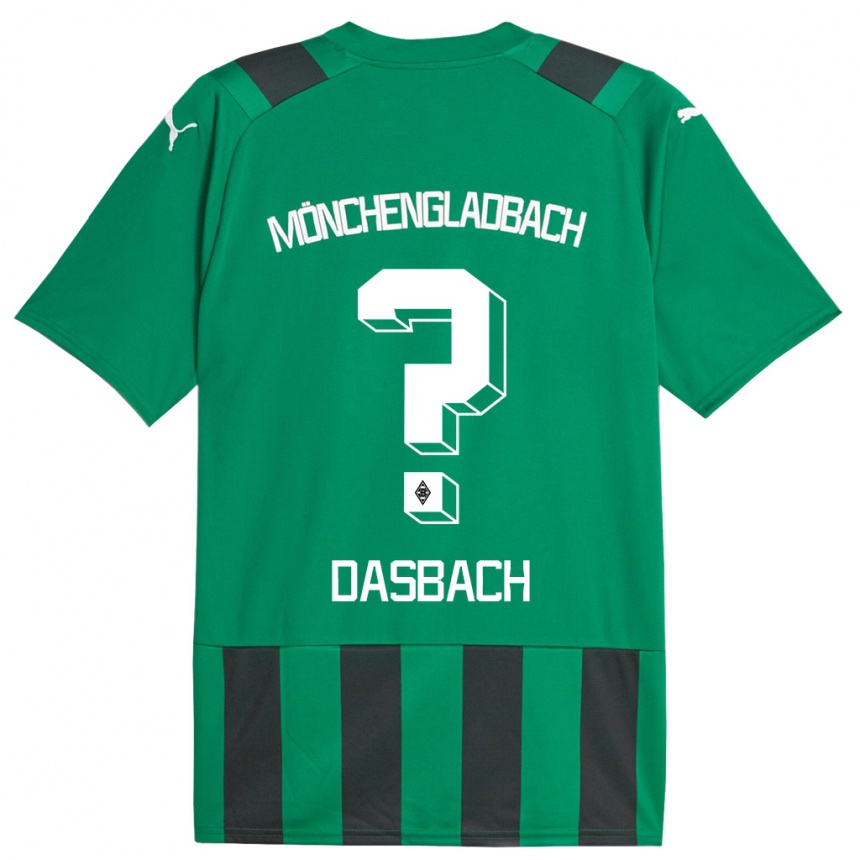 Niño Fútbol Camiseta Yannik Dasbach #0 Verde Negro 2ª Equipación 2023/24 México