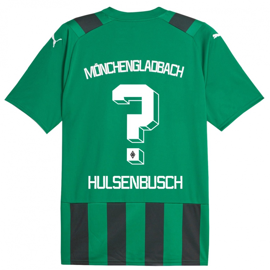 Niño Fútbol Camiseta Daniel Hülsenbusch #0 Verde Negro 2ª Equipación 2023/24 México