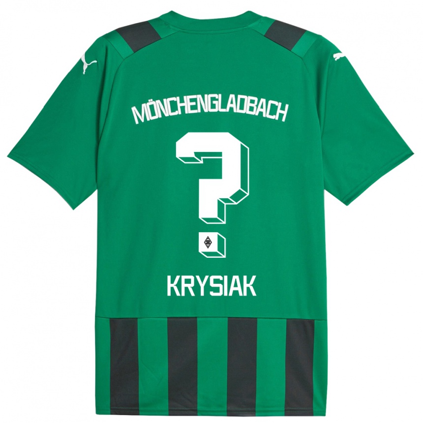 Niño Fútbol Camiseta Bartlomiej Krysiak #0 Verde Negro 2ª Equipación 2023/24 México