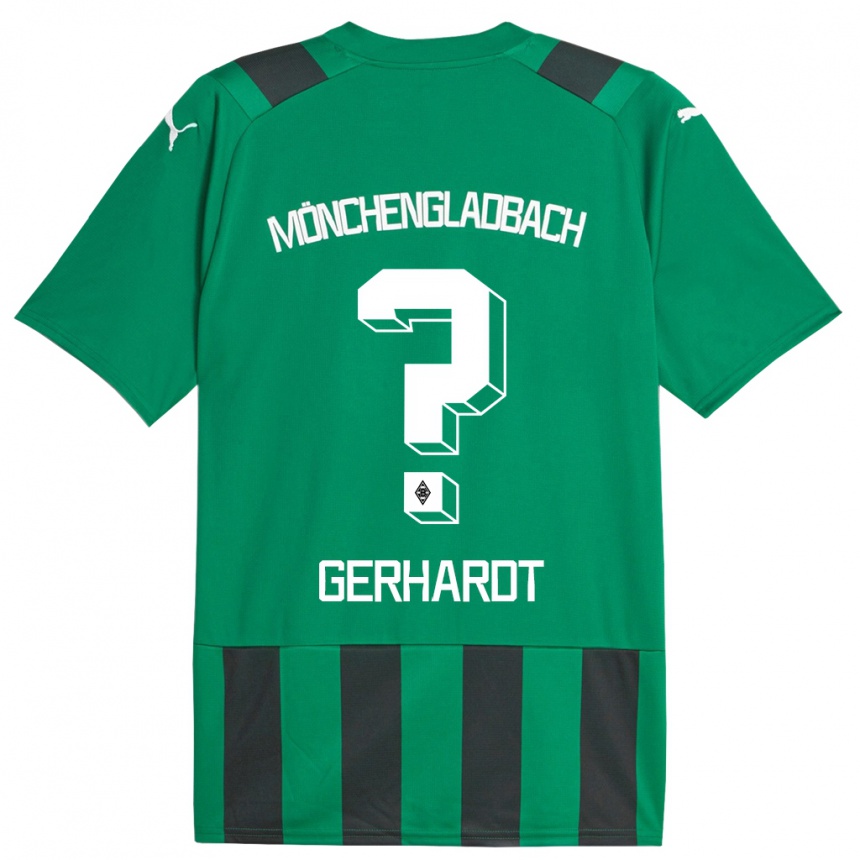 Niño Fútbol Camiseta Konstantin Gerhardt #0 Verde Negro 2ª Equipación 2023/24 México