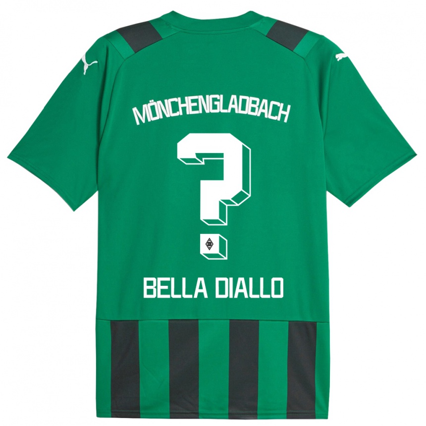 Niño Fútbol Camiseta Oumar Bella Diallo #0 Verde Negro 2ª Equipación 2023/24 México