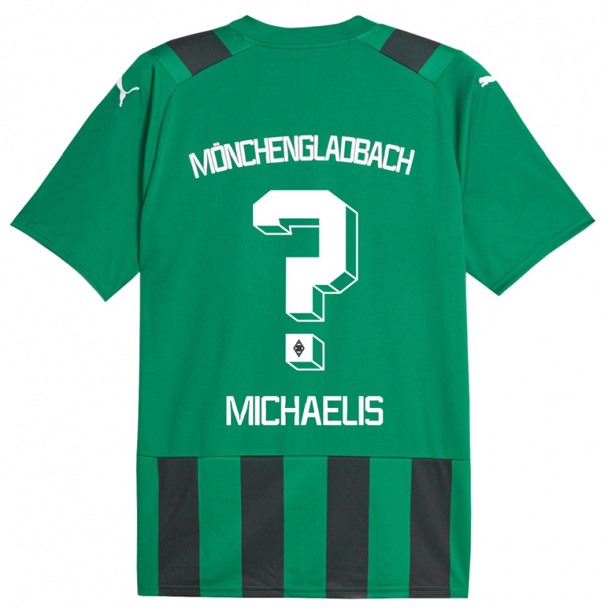 Niño Fútbol Camiseta Yannick Michaelis #0 Verde Negro 2ª Equipación 2023/24 México