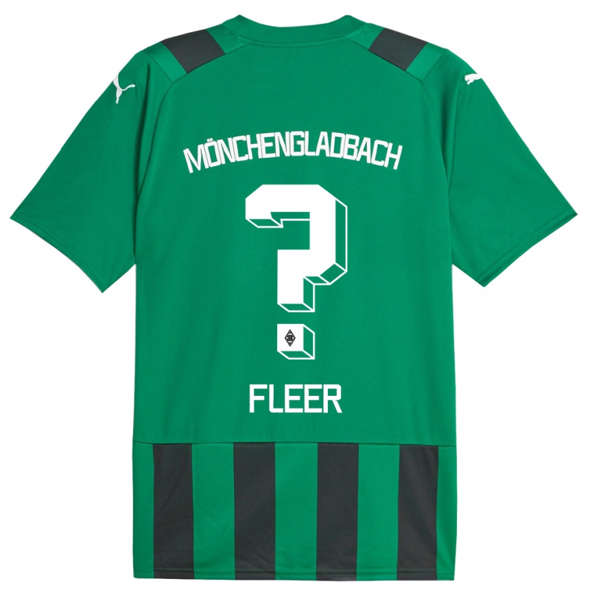 Niño Fútbol Camiseta Mattis Fleer #0 Verde Negro 2ª Equipación 2023/24 México