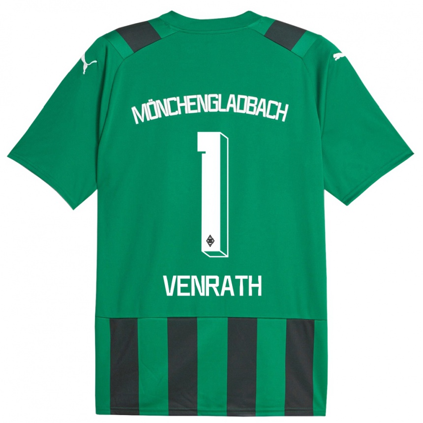 Niño Fútbol Camiseta Lisa Venrath #1 Verde Negro 2ª Equipación 2023/24 México