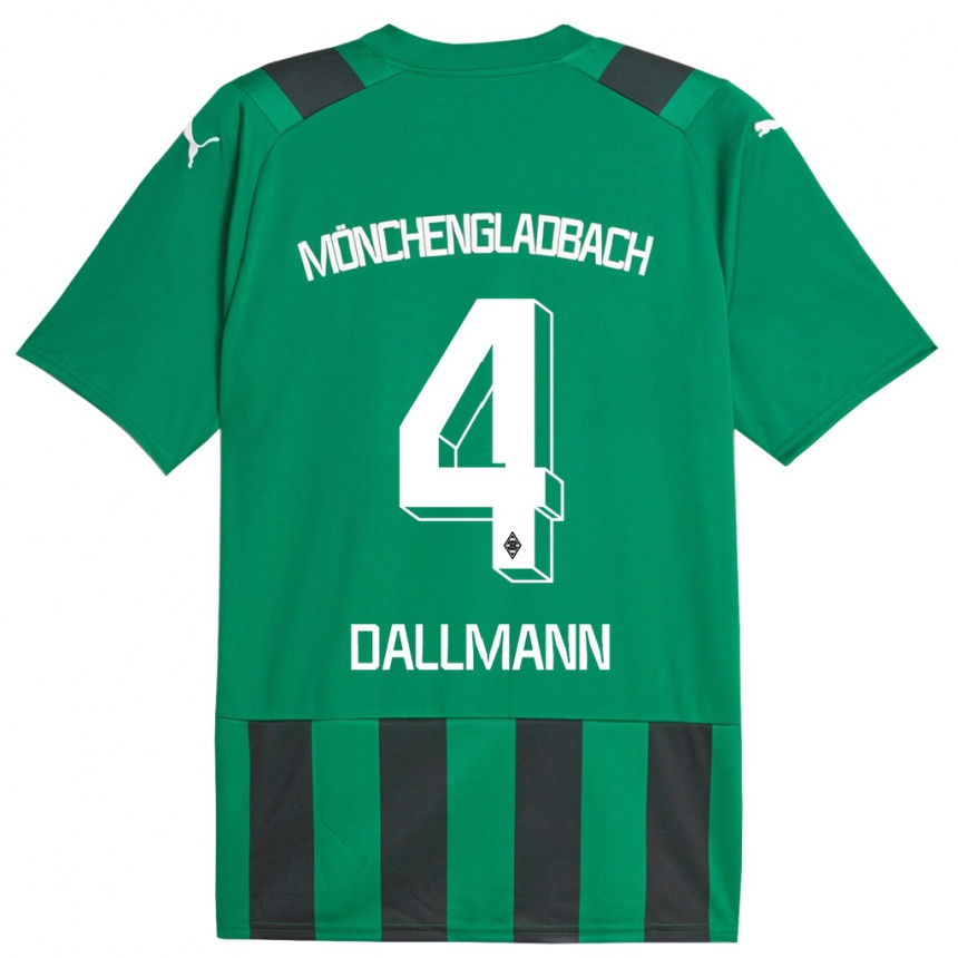 Niño Fútbol Camiseta Jule Dallmann #4 Verde Negro 2ª Equipación 2023/24 México