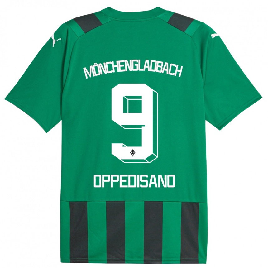 Niño Fútbol Camiseta Valentina Oppedisano #9 Verde Negro 2ª Equipación 2023/24 México