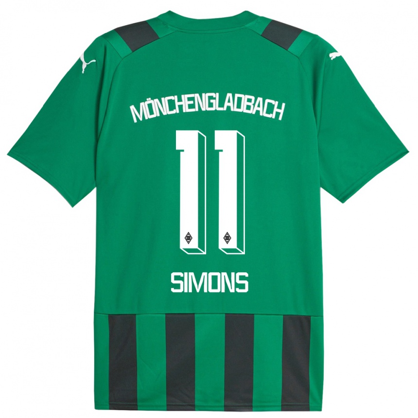 Niño Fútbol Camiseta Kelly Simons #11 Verde Negro 2ª Equipación 2023/24 México