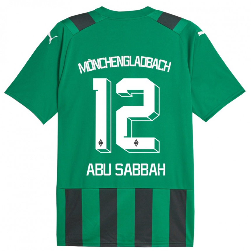 Niño Fútbol Camiseta Sarah Abu Sabbah #12 Verde Negro 2ª Equipación 2023/24 México