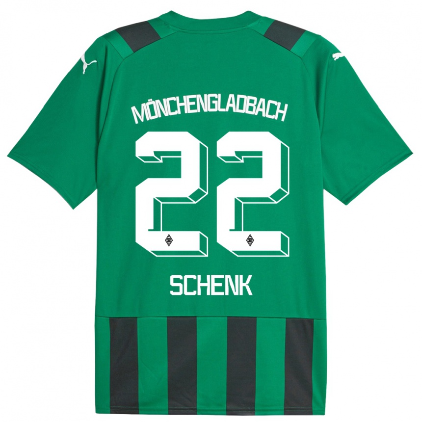 Niño Fútbol Camiseta Isabel Schenk #22 Verde Negro 2ª Equipación 2023/24 México