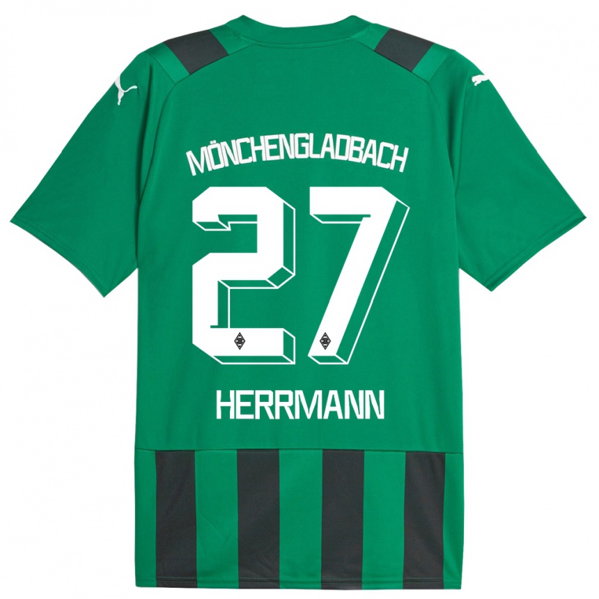 Niño Fútbol Camiseta Michelle Herrmann #27 Verde Negro 2ª Equipación 2023/24 México