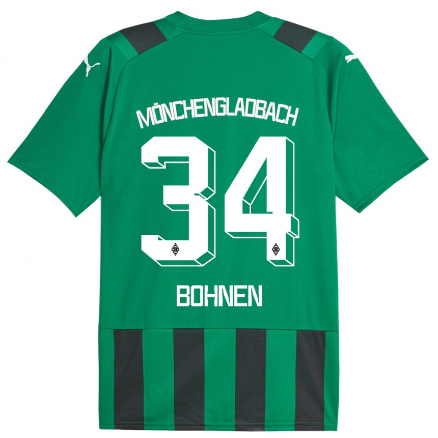 Niño Fútbol Camiseta Bohnen #34 Verde Negro 2ª Equipación 2023/24 México