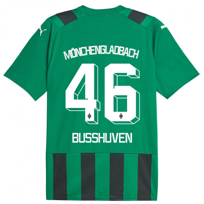 Niño Fútbol Camiseta Alina Busshuven #46 Verde Negro 2ª Equipación 2023/24 México