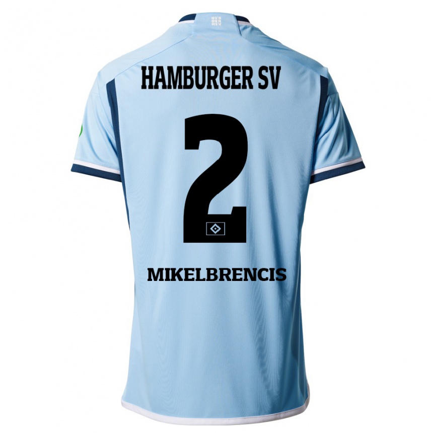 Niño Fútbol Camiseta William Mikelbrencis #2 Azul 2ª Equipación 2023/24 México