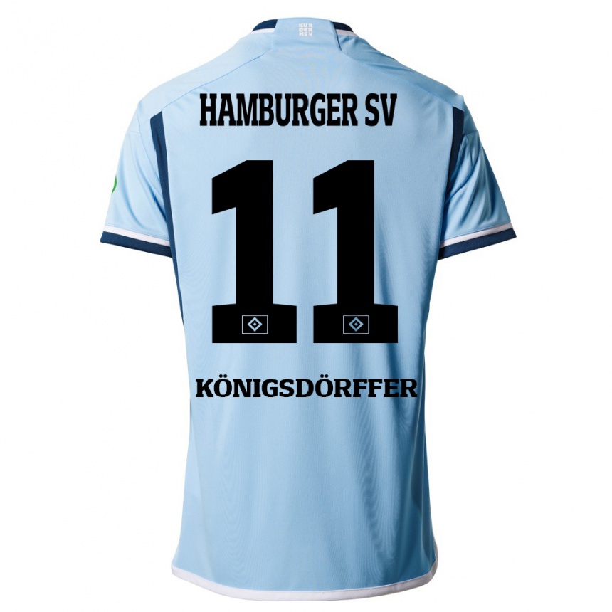 Niño Fútbol Camiseta Ransford Königsdörffer #11 Azul 2ª Equipación 2023/24 México