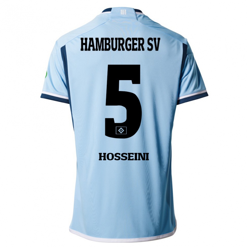 Niño Fútbol Camiseta Reza Hosseini #5 Azul 2ª Equipación 2023/24 México