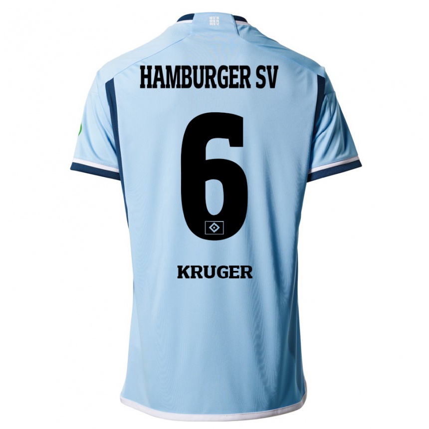 Niño Fútbol Camiseta Artur Krüger #6 Azul 2ª Equipación 2023/24 México