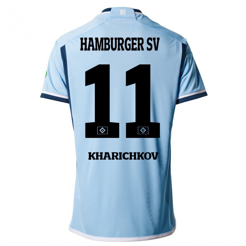 Niño Fútbol Camiseta Valentyn Kharichkov #11 Azul 2ª Equipación 2023/24 México