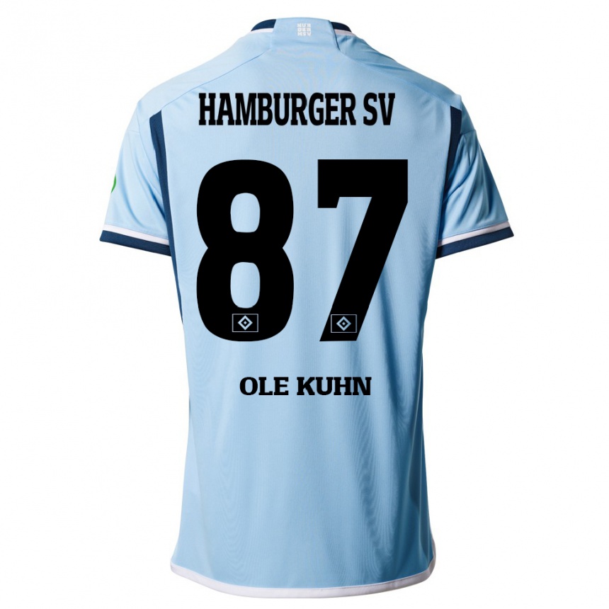 Niño Fútbol Camiseta Niklas Ole Kühn #87 Azul 2ª Equipación 2023/24 México