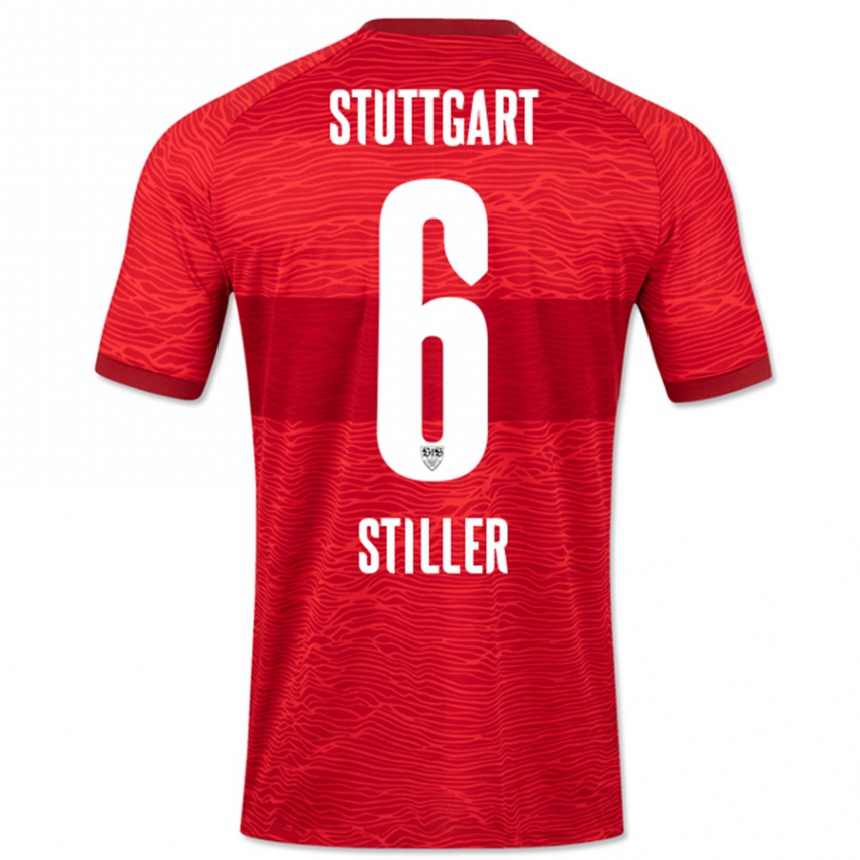 Niño Fútbol Camiseta Angelo Stiller #6 Rojo 2ª Equipación 2023/24 México