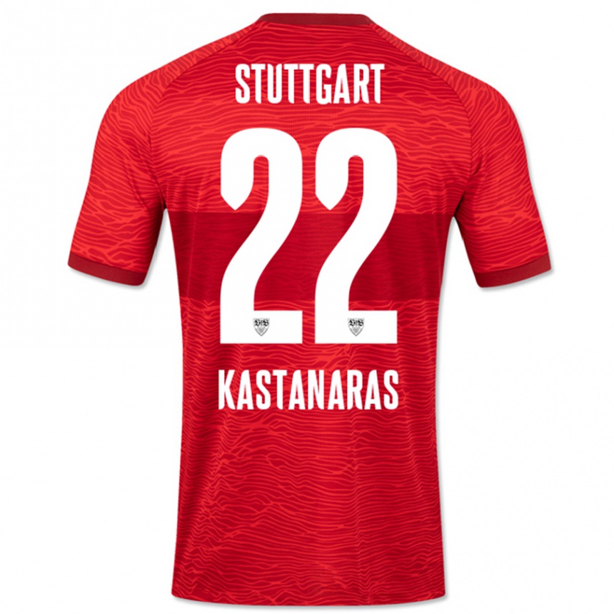 Niño Fútbol Camiseta Thomas Kastanaras #22 Rojo 2ª Equipación 2023/24 México