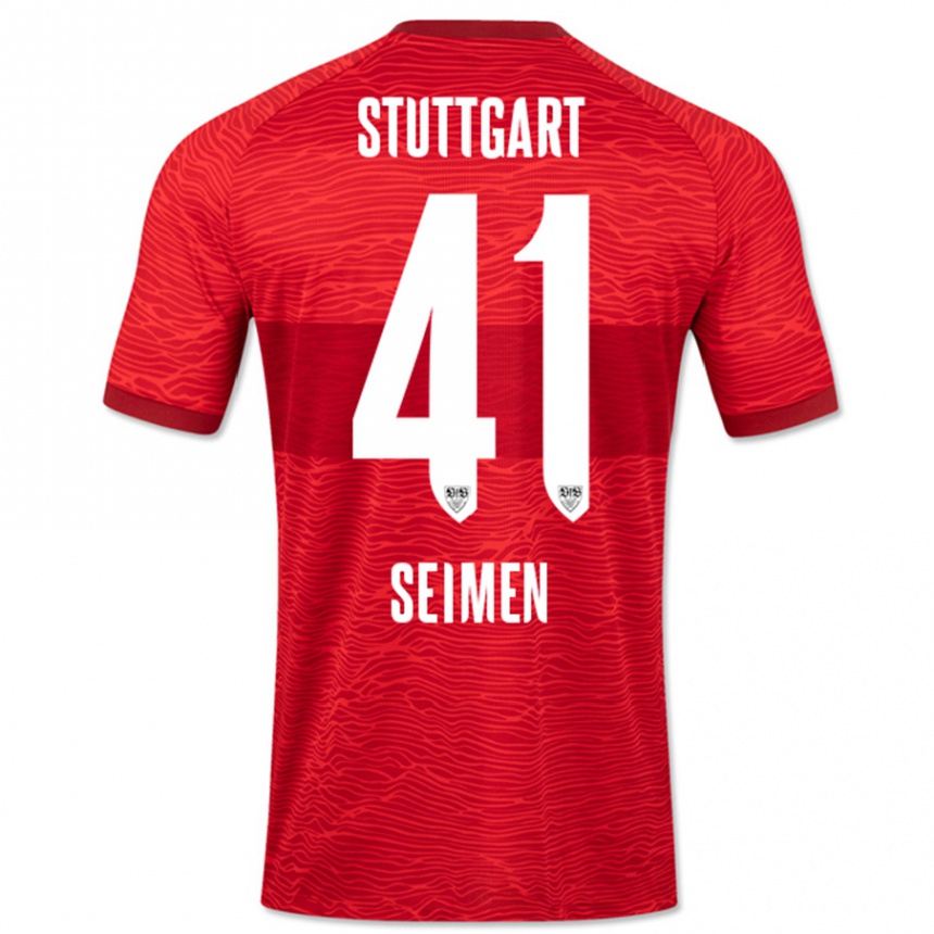 Niño Fútbol Camiseta Dennis Seimen #41 Rojo 2ª Equipación 2023/24 México