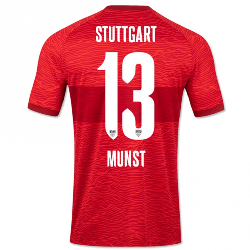 Niño Fútbol Camiseta Leonhard Münst #13 Rojo 2ª Equipación 2023/24 México