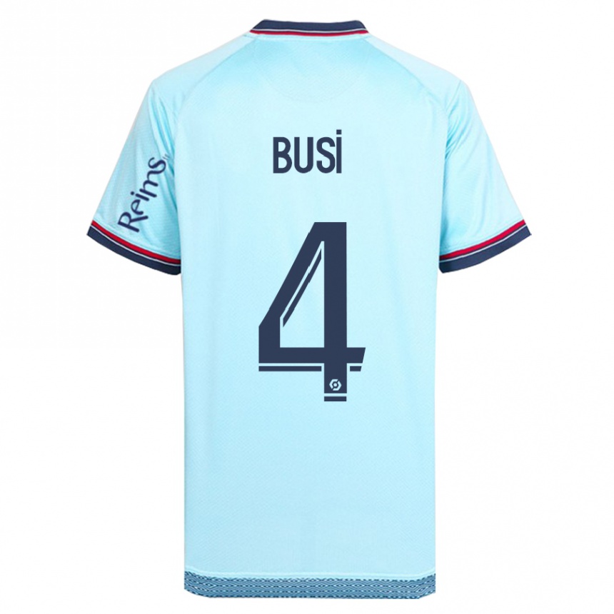 Niño Fútbol Camiseta Maxime Busi #4 Cielo Azul 2ª Equipación 2023/24 México