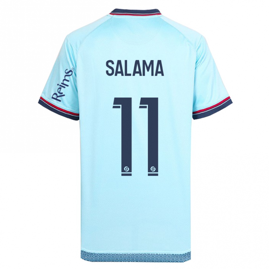 Niño Fútbol Camiseta Amine Salama #11 Cielo Azul 2ª Equipación 2023/24 México