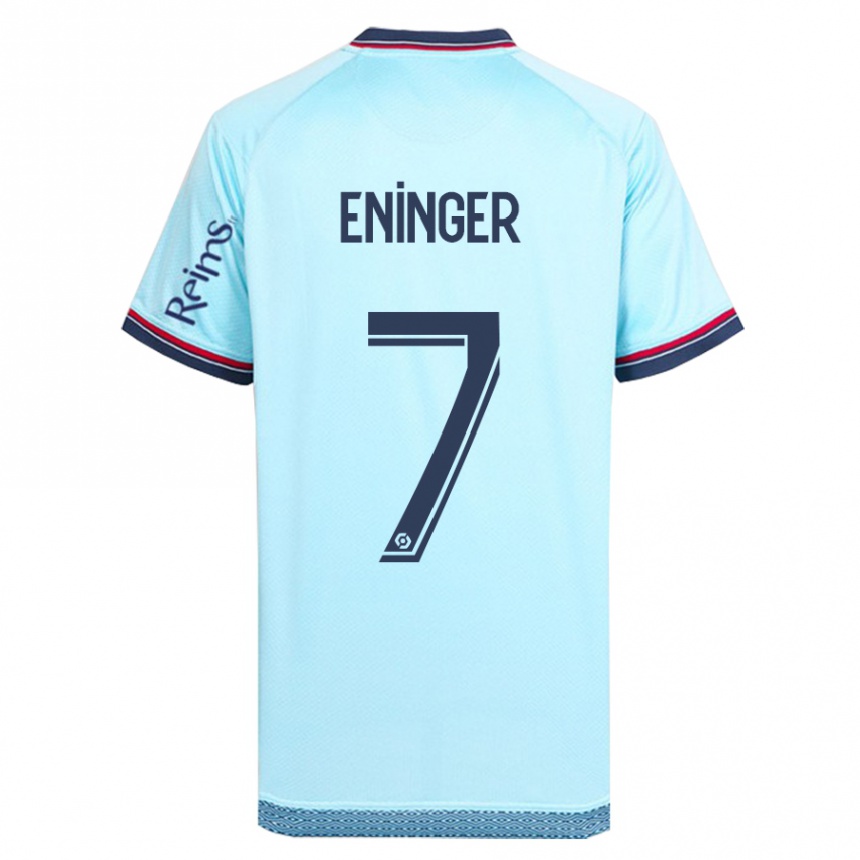 Niño Fútbol Camiseta Thelma Eninger #7 Cielo Azul 2ª Equipación 2023/24 México