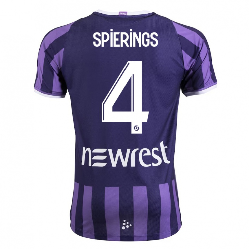 Niño Fútbol Camiseta Stijn Spierings #4 Morado 2ª Equipación 2023/24 México