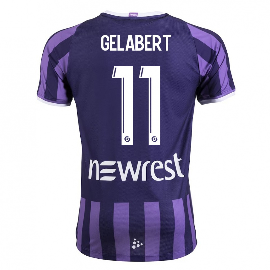 Niño Fútbol Camiseta César Gelabert #11 Morado 2ª Equipación 2023/24 México